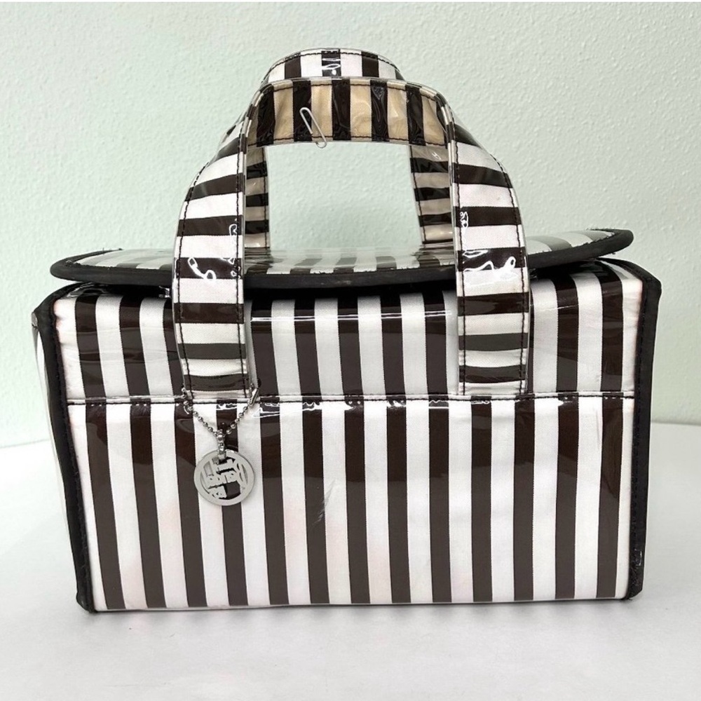 Henri Bendel Vintage iconic stripe Makeup Case